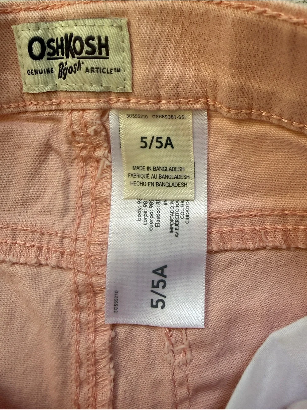 OshKosh B'gosh Light Pink Distressed Girls' Jeans